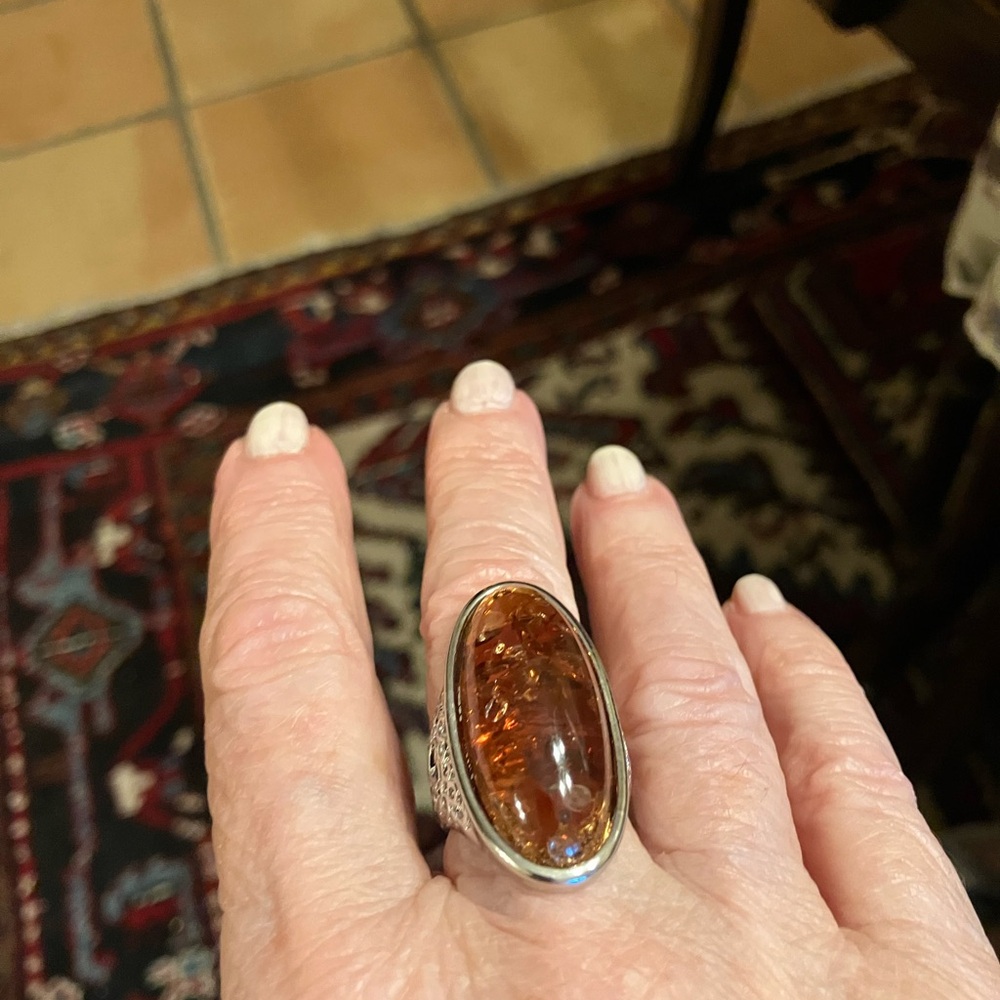 BALTIC AMBER RING 7 EXCELLENT CONDITION - Picture 7 of 13